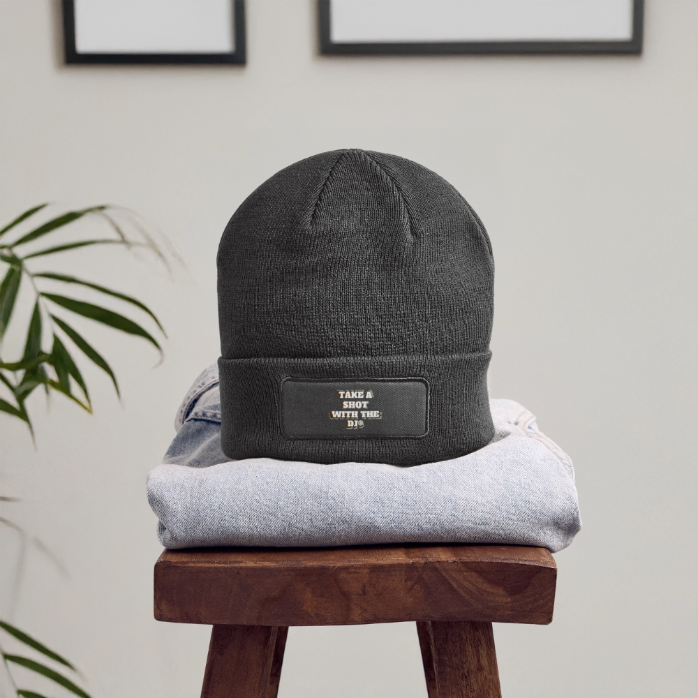 TAKE A SHOT WITH THE DJ® Patch Beanie - charcoal grey