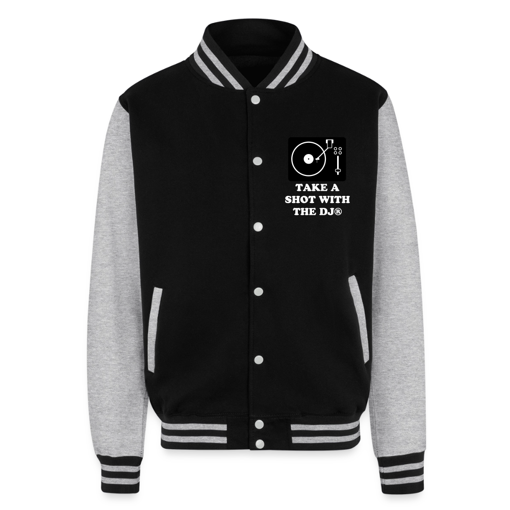 Take a shot with the dj Letterman Jacket - black/heather grey