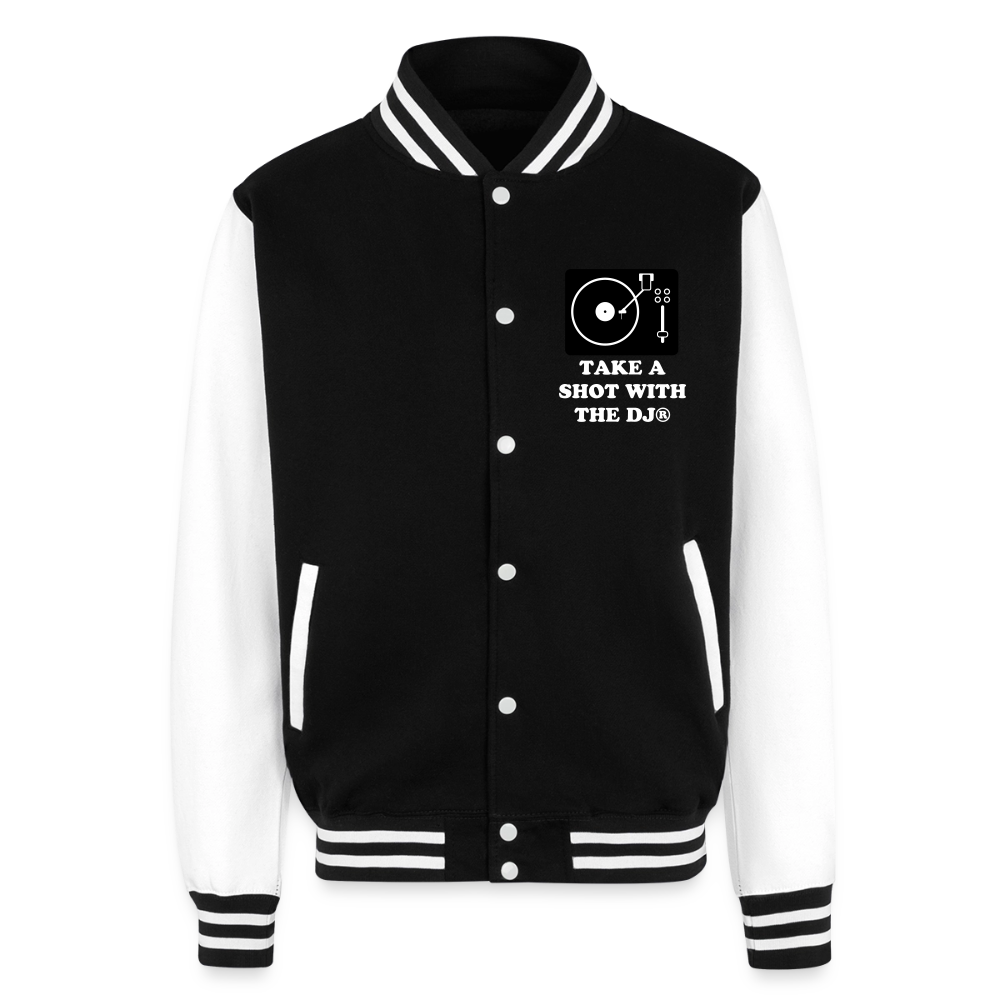 Take a shot with the dj Letterman Jacket - black/white