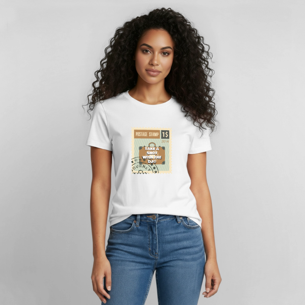 TAKE A SHOT WITH THE DJ® Stamp - white