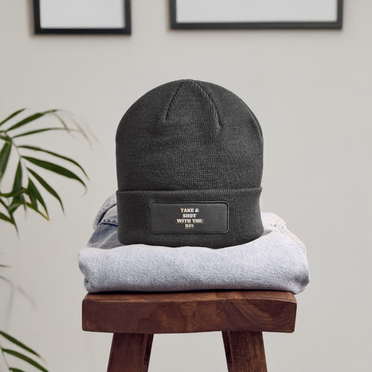 TAKE A SHOT WITH THE DJ® Patch Beanie - charcoal grey